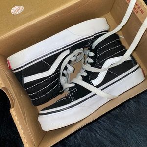 Kids Vans, Black & White, Size 11